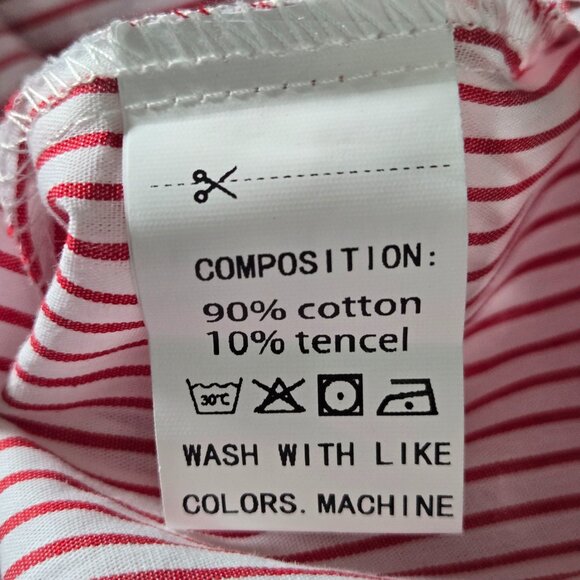 New Women’s Red & White Button-Up Blouse – Size 1XL - Picture 4 of 5